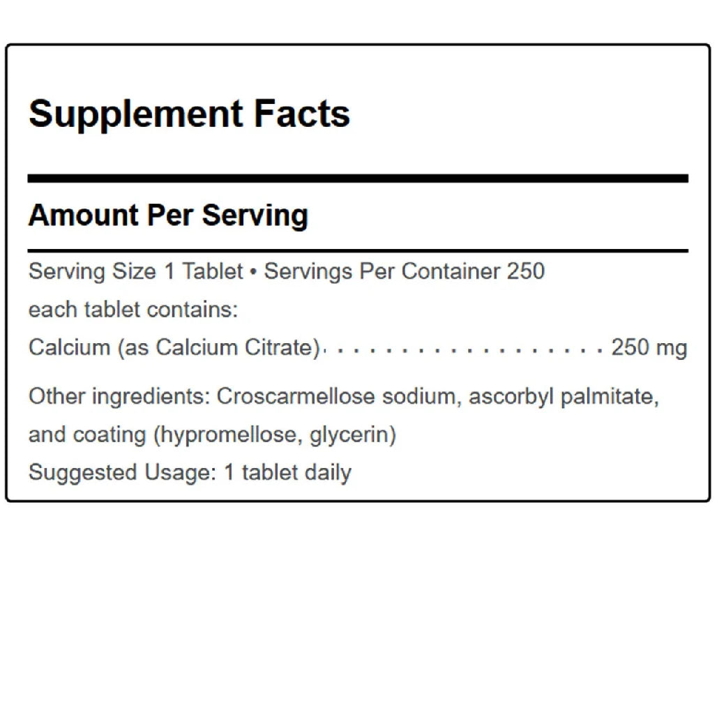 Calcium Citrate (250mg) Douglas Laboratories