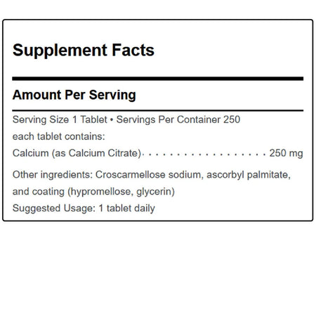Calcium Citrate (250mg) Douglas Laboratories