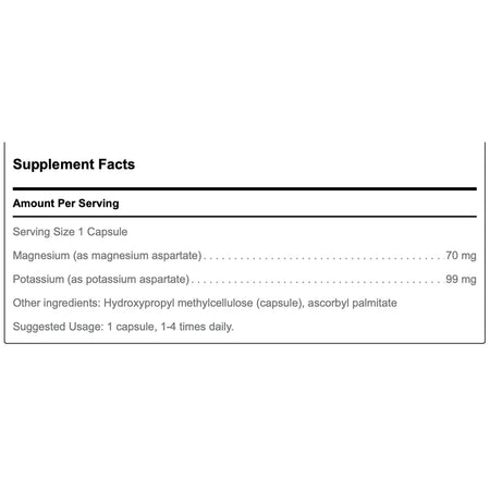 Magnesium Potassium Aspartate Douglas Laboratories