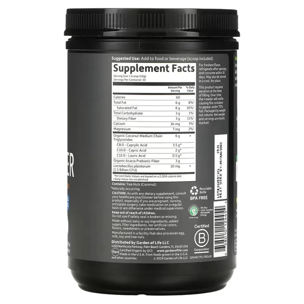 Dr. Formulated Keto Organic MCT Garden of life