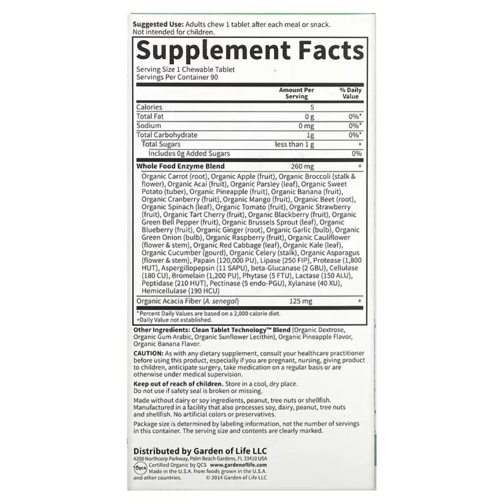 Dr. Formulated Organic Digest + Garden of life