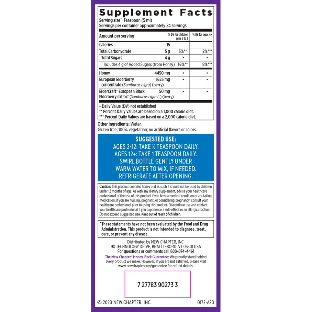 New Chapter Elderberry Syrup 24 servings