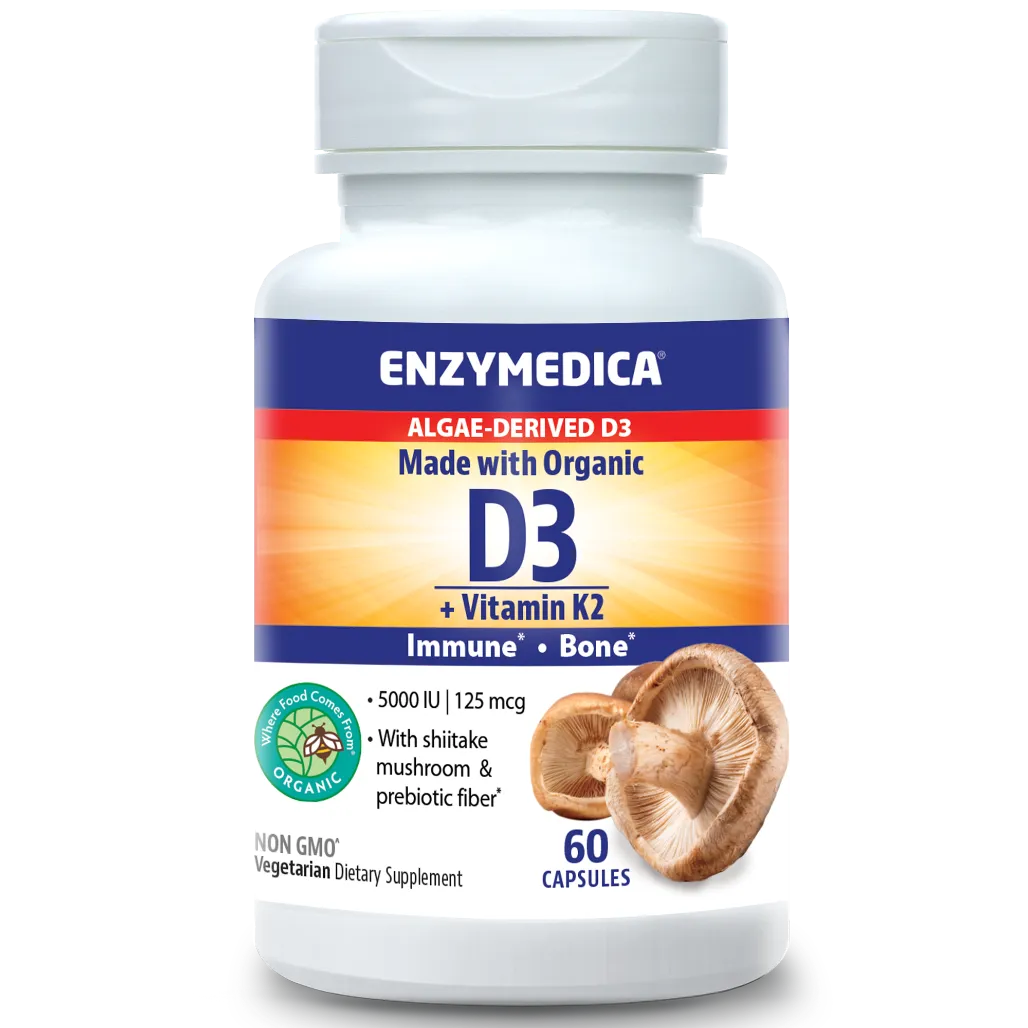 Organic Vitamin D3+K2 Enzymedica