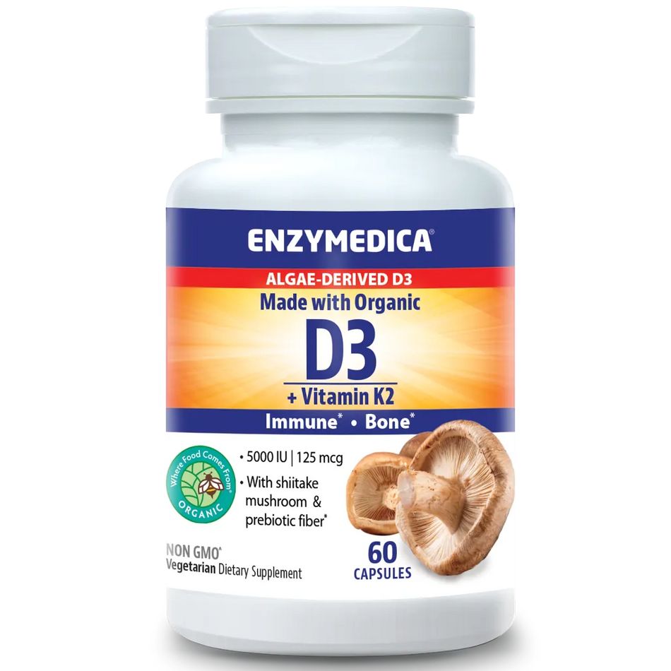 Organic Vitamin D3+K2 Enzymedica