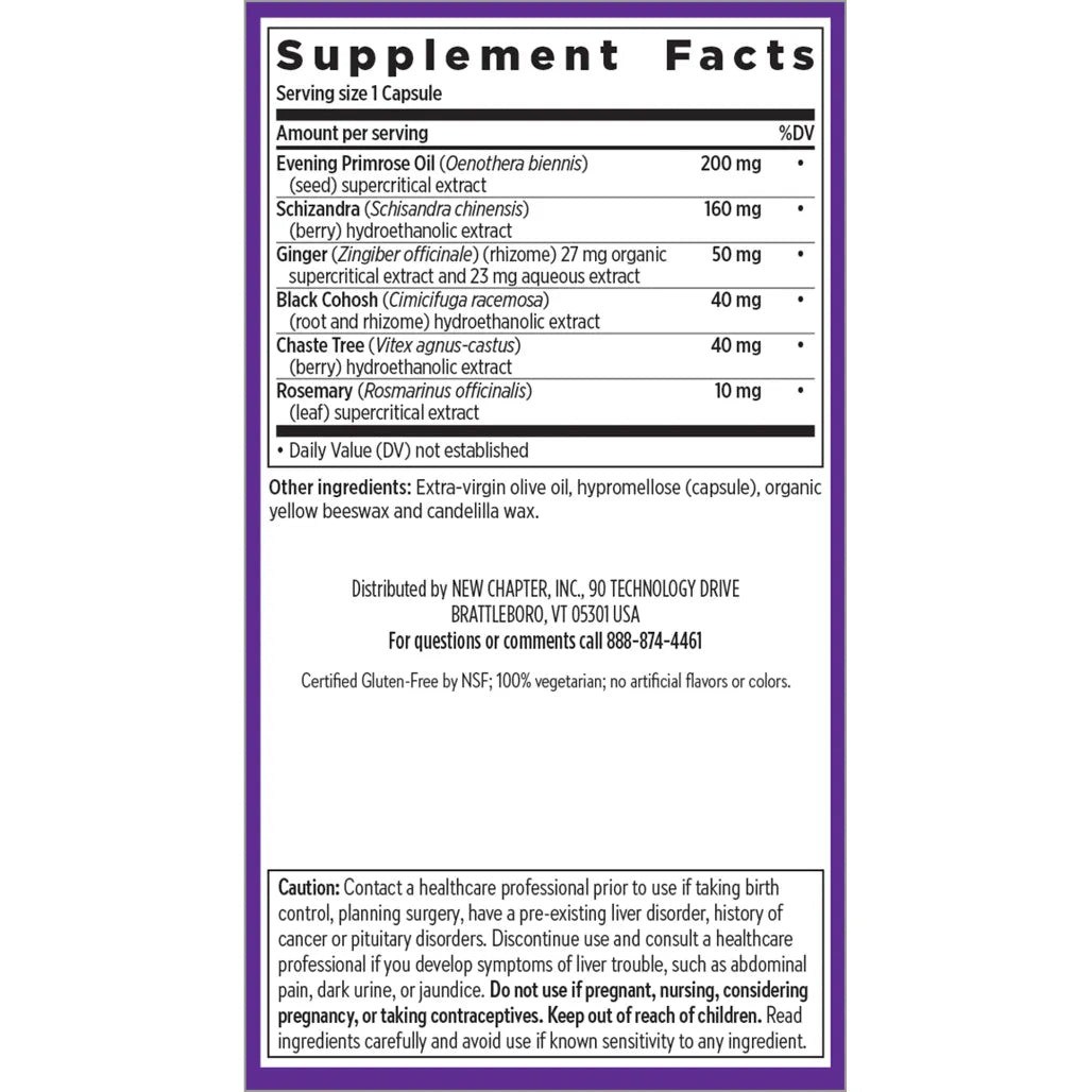 Ingredients of Estrotone dietary supplement - 