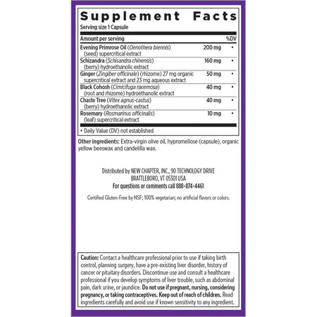 Ingredients of Estrotone dietary supplement - 