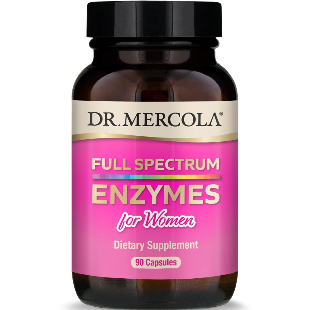 Dr. Mercola Full Spectrum Enzymes for Women Dietary Supplement of 90 Capsules 
