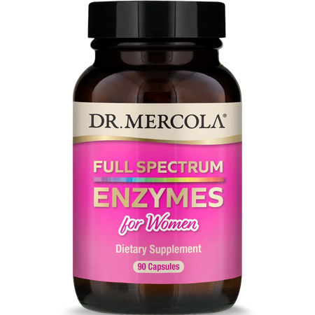 Dr. Mercola Full Spectrum Enzymes for Women Dietary Supplement of 90 Capsules 

