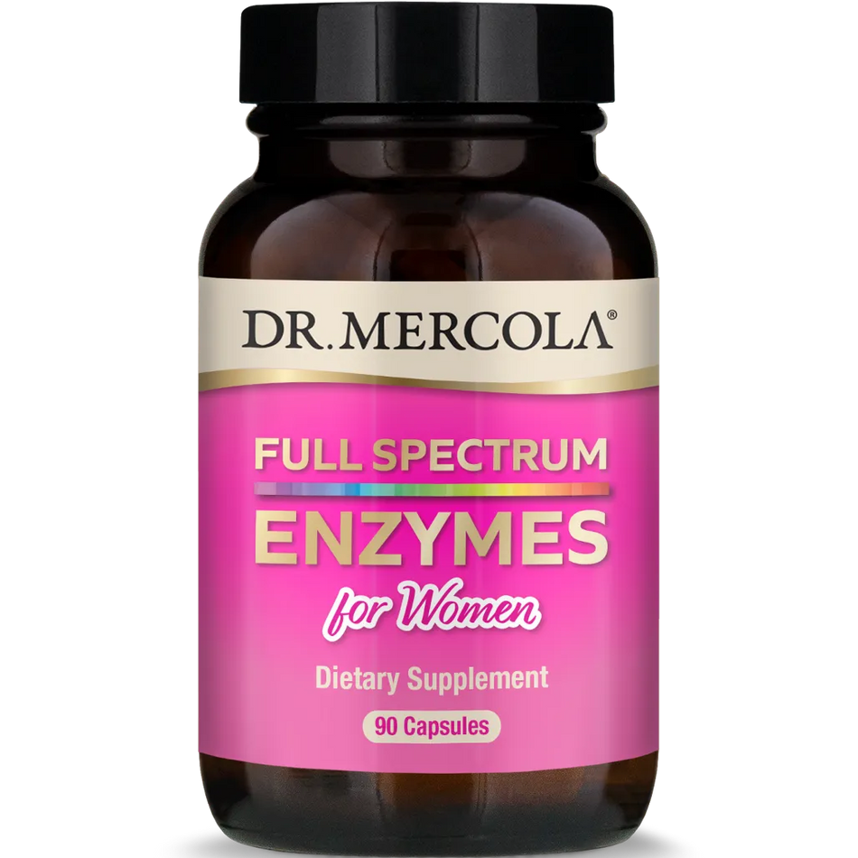 Dr. Mercola Full Spectrum Enzymes for Women Dietary Supplement of 90 Capsules 
