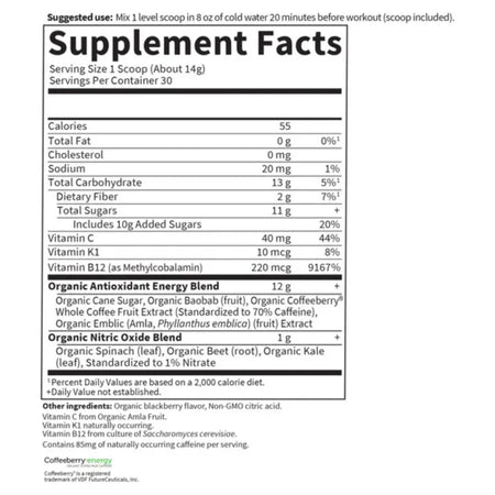 Sport Org PreWorkout Energy+Focus Blackberry Garden of Life Sport