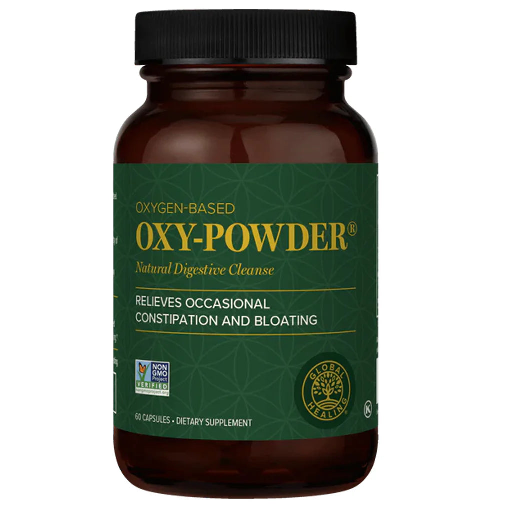 Global Healing Oxy Powder Natural Digestive Cleanse Capsules for Occasional Constipation Bloating and Gut Health Support