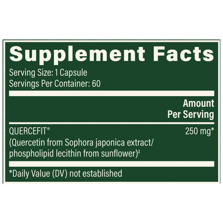 Global Healing Plant-Based Quercetin Supplement Ingredients