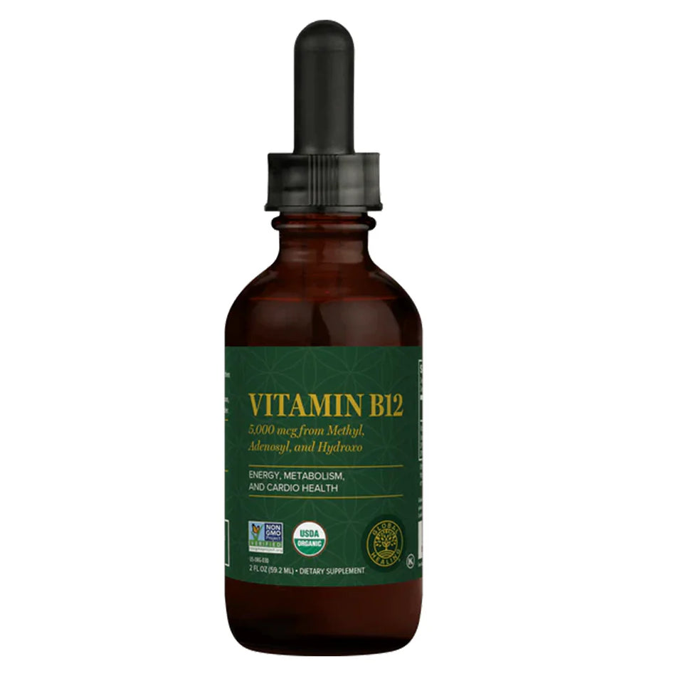 Global Healing Triple Activated Vitamin B12 Liquid Supplement with Methylcobalamin Adenosylcobalamin Hydroxocobalamin for Energy and Metabolism Support