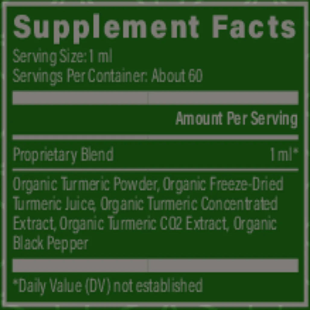 Global Healing Turmeric Raw Herbal Extract 2 oz liquid - 2 oz