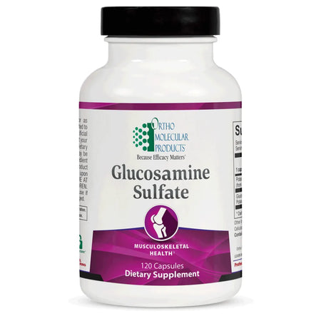 Ortho Molecular Glucosamine Sulfate joint support supplement bottle for cartilage health and mobility