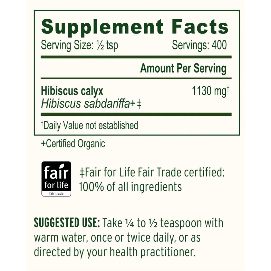 Hibiscus Powder Organic Banyan Botanicals