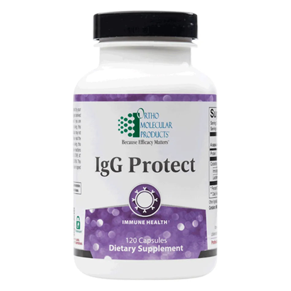 Ortho Molecular IgG-Protect immune support supplement bottle for gut and systemic immune health