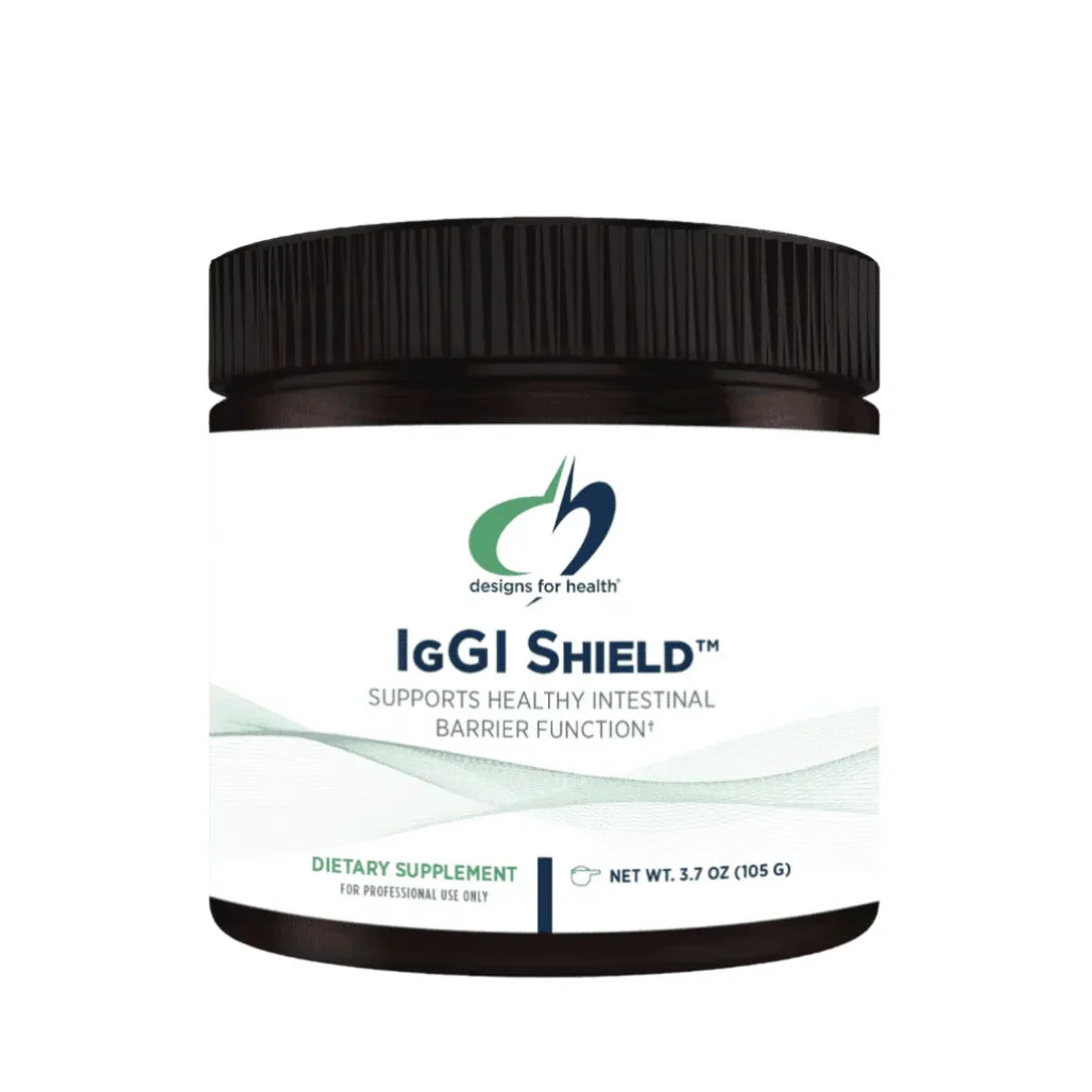 IgGI Shield supports healthy intestinalbarrier function.  Designs-for-Health