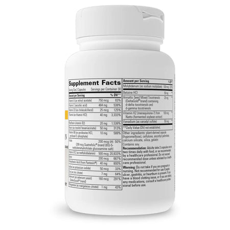 ProThrivers Wellness Multi by Integrative Therapeutics Supplement Ingredients
