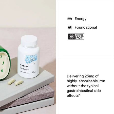 Thorne Iron Bisglycinate NSF support energy