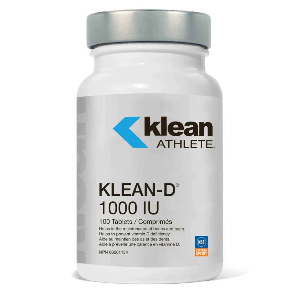 Klean D 1000 Vitamin D3 Supplement Tablets for Immune Support Bone Strength and Muscle Function