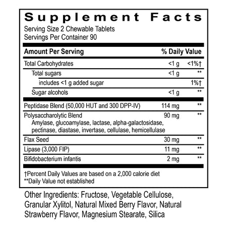 Kidz Digest Chewables 180tab Transformation Enzyme