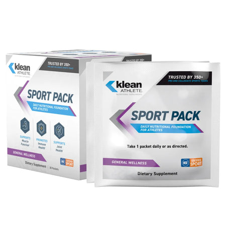 Klean Sport Pack Daily Multivitamin Mineral Omega‑3 Supplement Packets for Athlete Health Muscle Function Immune and Joint Support