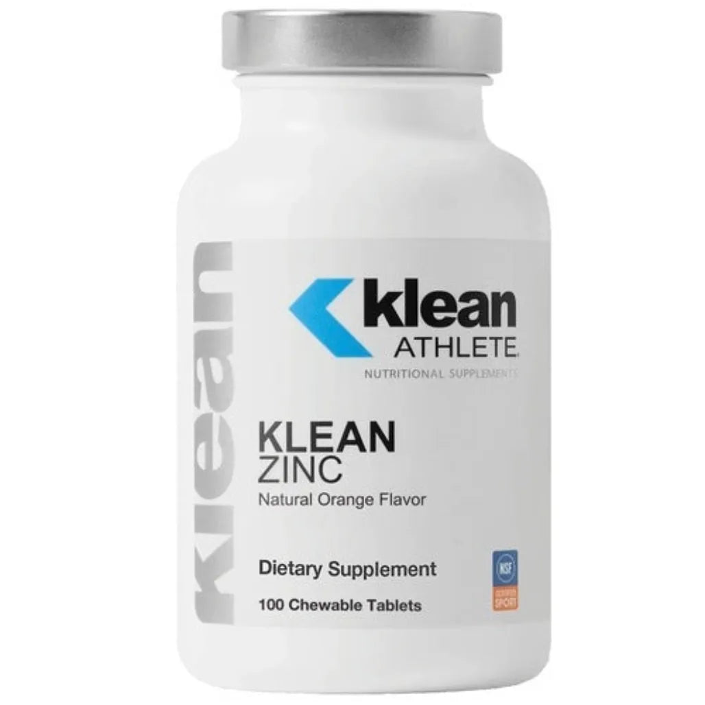 Klean Zinc Chewable Tablet Immune Support Supplement with Natural Orange Flavor and Zinc Citrate for Daily Wellness
