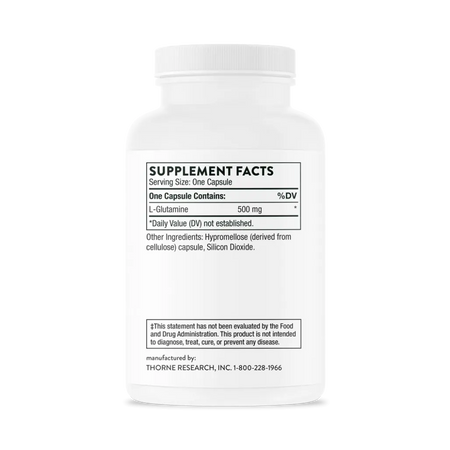 Thorne L-Glutamine 90 caps supplement facts