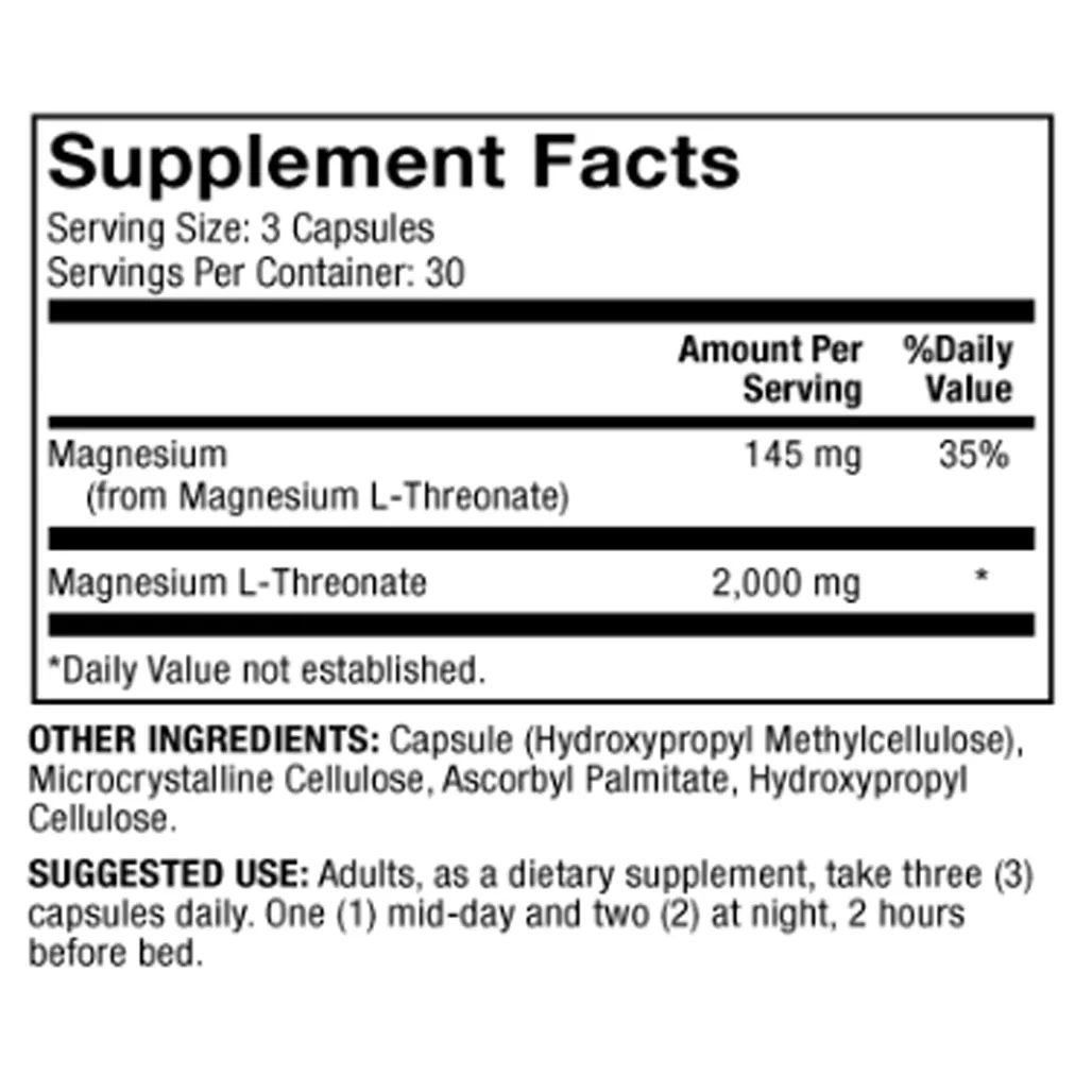  Dr. Mercola Magnesium L-Threonate Dietary Supplement , 90 Capsules
