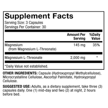  Dr. Mercola Magnesium L-Threonate Dietary Supplement , 90 Capsules