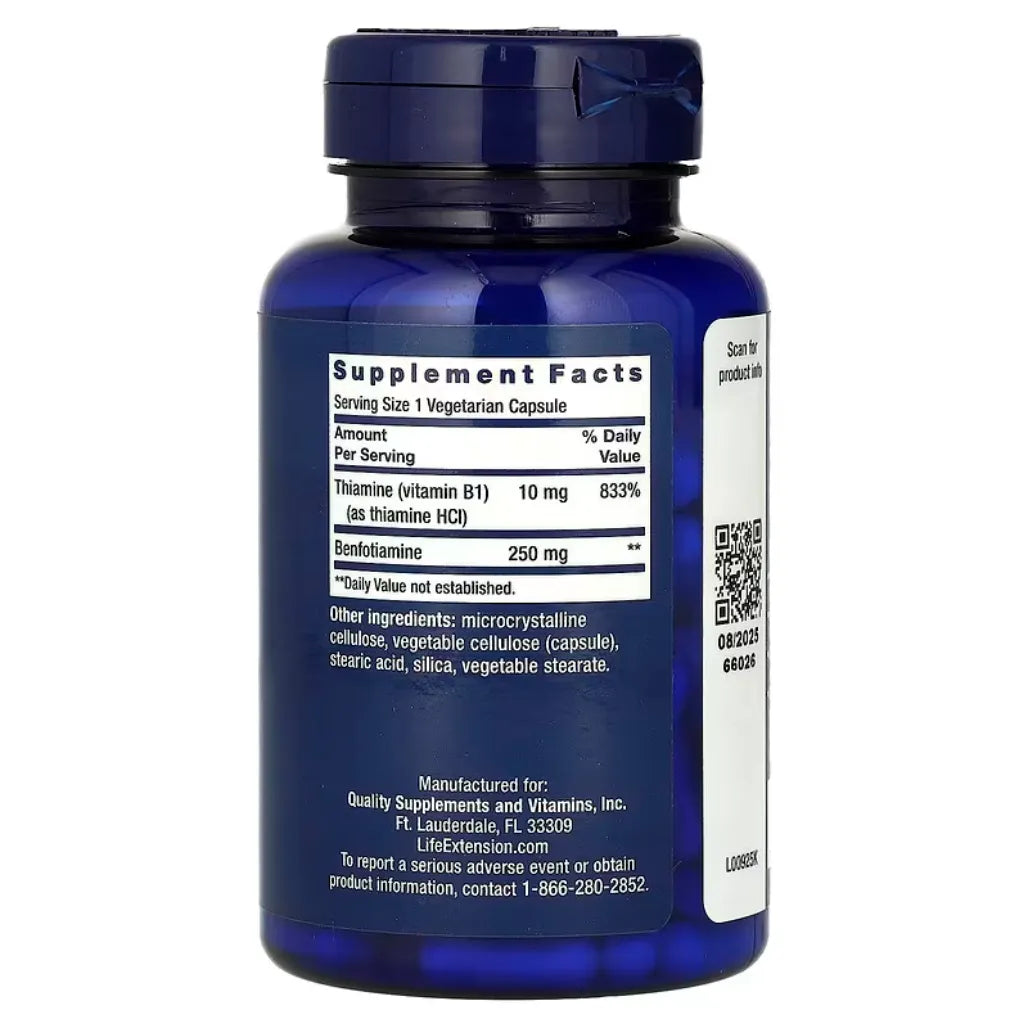 Mega Benfotiamine 250mg by Life Extension at Nutriessential.com