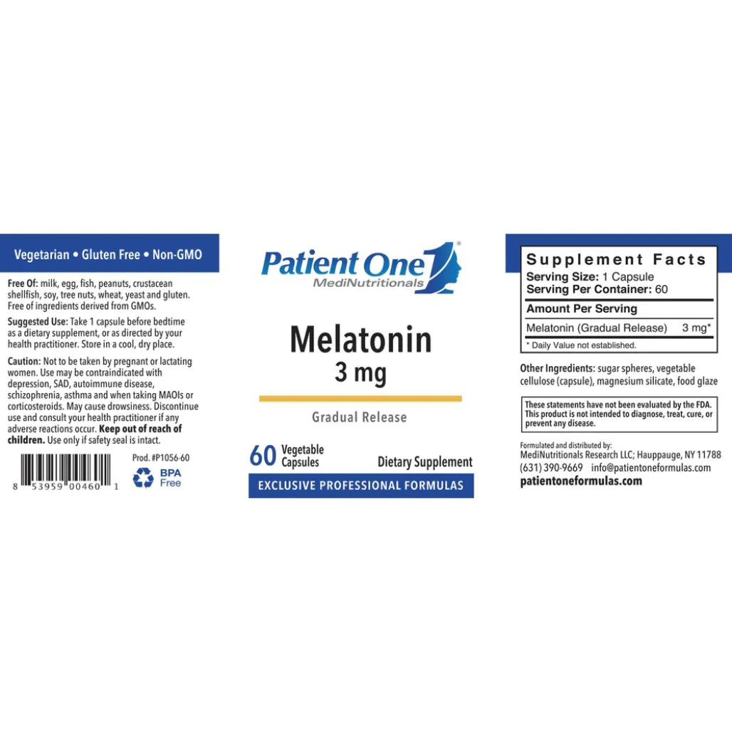 Melatonin 3mg Gradual Release by Patient One