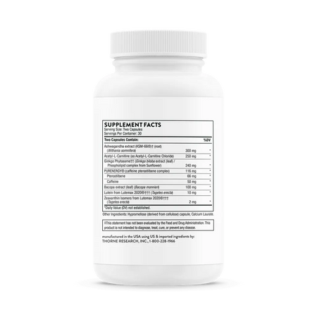 Thorne Memoractiv 60 vegcaps supplement facts