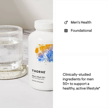 Thorne Men's Multi 50+ without CU FE 180 caps for Men's Health