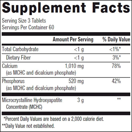Metagenics Bone Builder Extra Strength  supplement facts 180 tabs