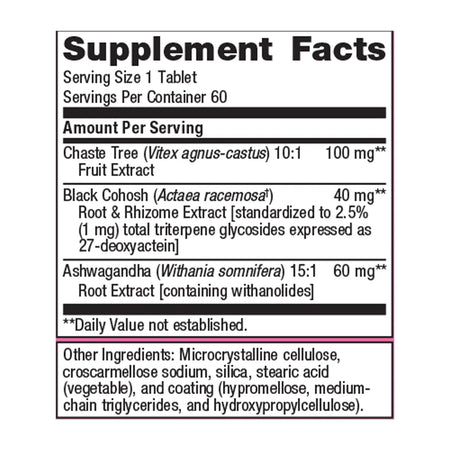 Metagenics Chasteberry Plus supplement facts