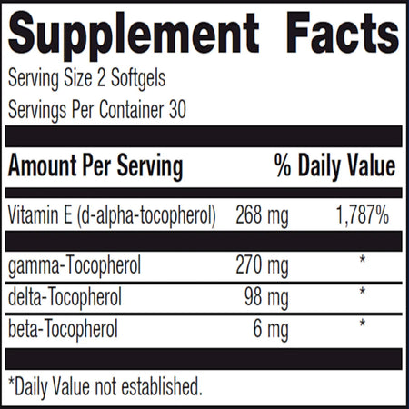 Metagenics E Complex 1:1 Supplement Facts