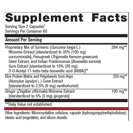 Metagenics Inflavonoid Intensive Care supplement facts