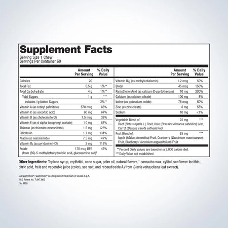 Daily kids multivitamin with phytonutrients.
