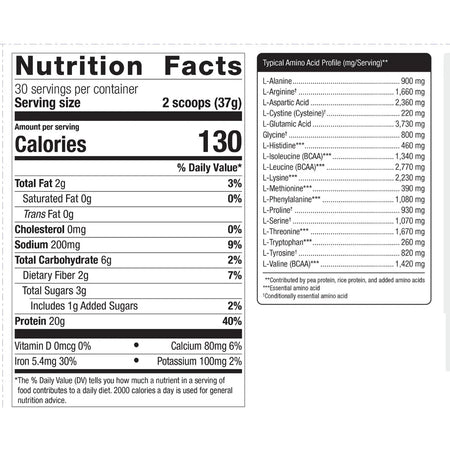 Perfect Protein Pea & Rice Vanilla Powder Metagenics