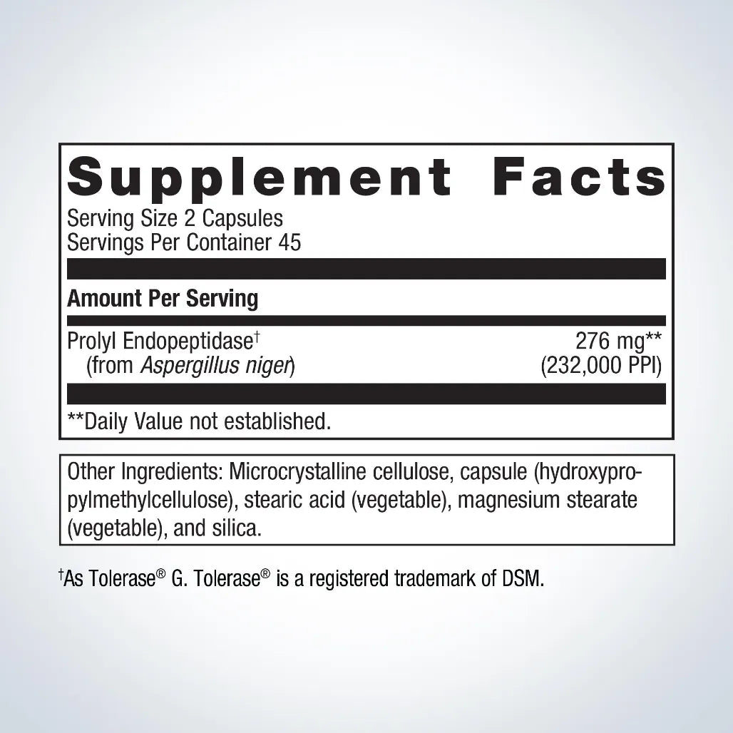 Metagenics gluten digest enzyme supplement facts