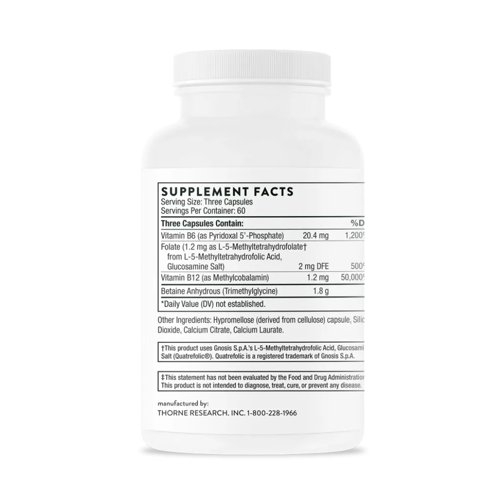 Thorne Methyl-Guard 180 caps supplement facts