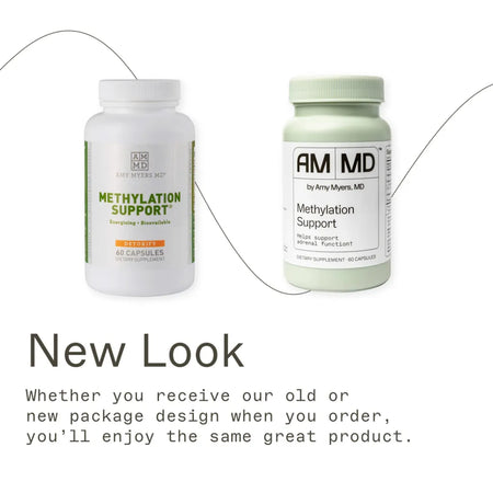 Methylation Support by Amy Myers MD, 60 capsules designed to help support adrenal function and healthy detoxification.