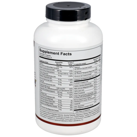 Mitocore ingredients panel listing active nutrients and other components in the formula.