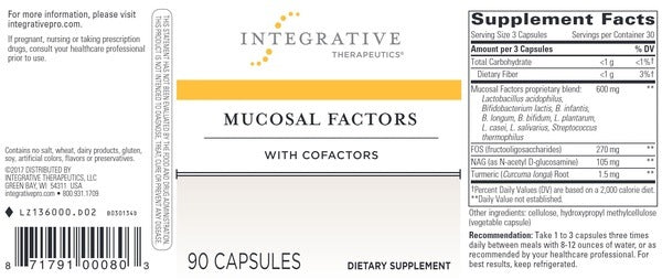 Buy Integrative Therapeutics Mucosal Factors with Cofactors 90 Capsules