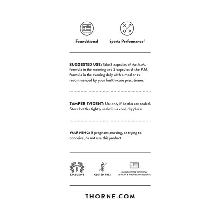 Thorne Multi-Vitamin Elite A.M. P.M NSF - Suggested Use
