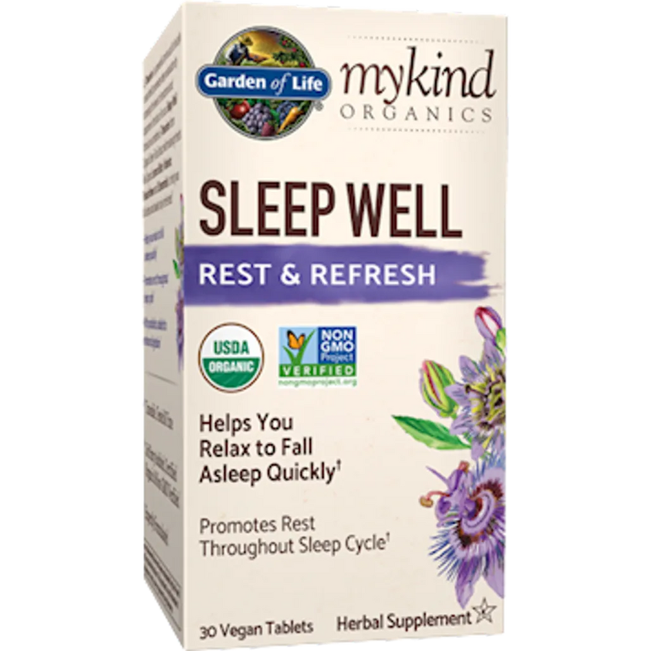 MyKind Organics Sleep Well Rest & Refresh 30 vtabs Garden of life