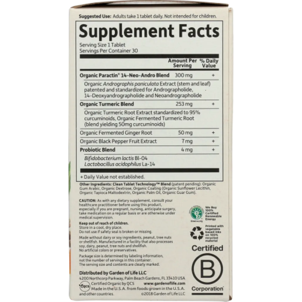 Mykind Organics Turmeric Pain Relief Garden of life