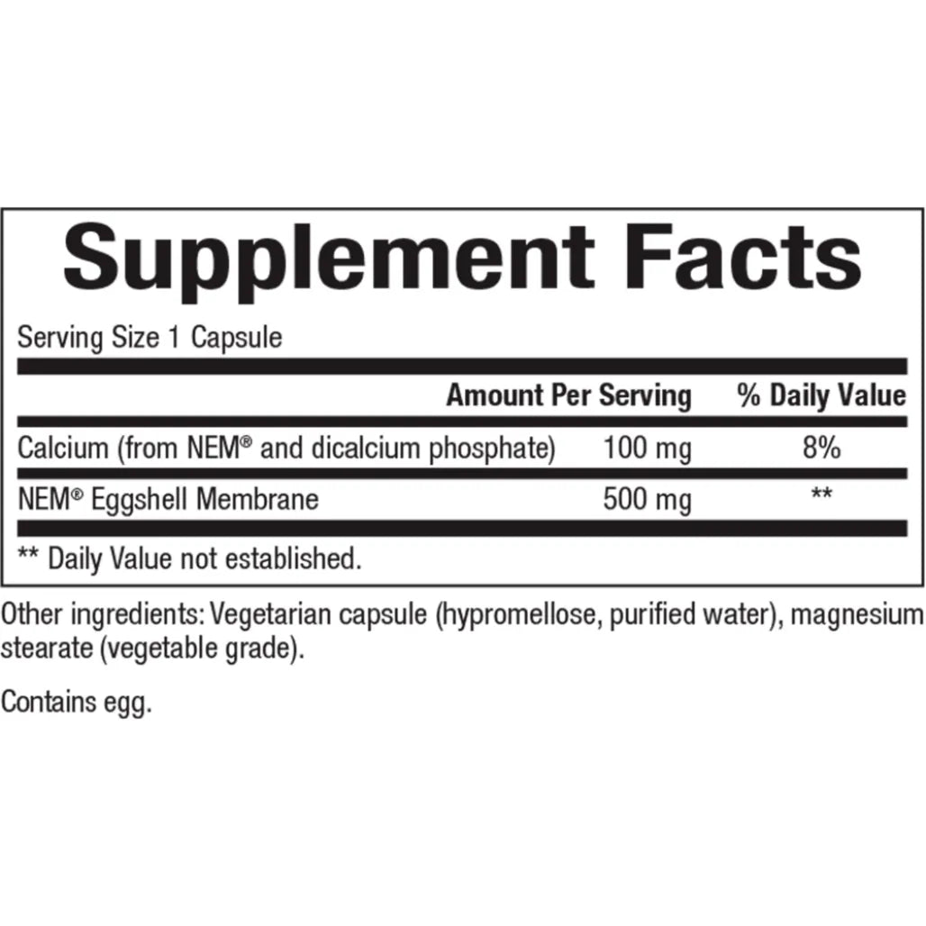 NEM Eggshell Membrane 500mg by Bioclinic Naturals